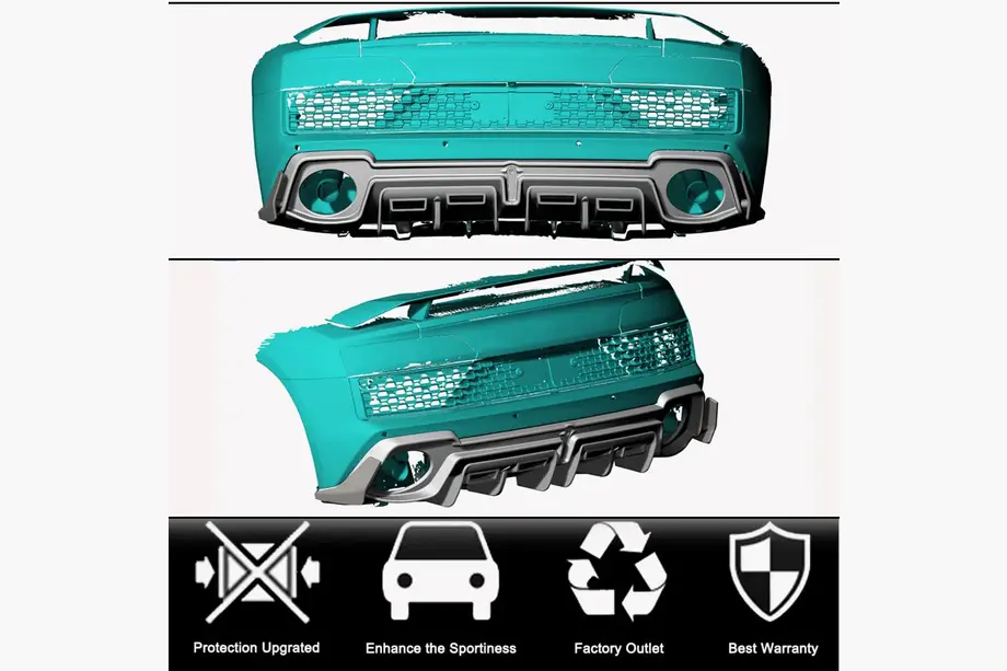 Aizmugurējā bampera difuzors V1 (Spyder 2020+, karbons) foto 2
