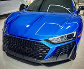 Audi R8 2015– Priekšējā bampera lūpas spoilers Lip V1 (2023+, Carbon) foto 3