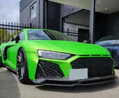 Audi R8 2015– Priekšējā bampera lūpas spoilers Lip V1 (2023+, Carbon) foto 7