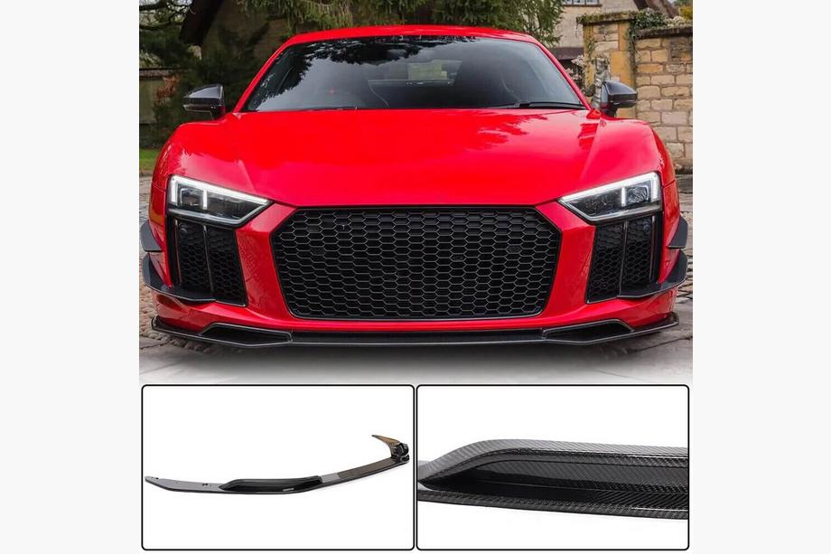 Audi R8 2015– Priekšējā bufera lūpa Lip V3 (2015-2020, Carbon) Image