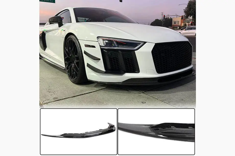 Audi R8 2015– Priekšējā bampera lūpa Lip V2 (2015-2020, Oglekļa šķiedra) Image