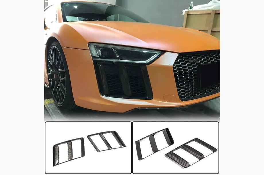 Audi R8 2015– Priekšējā bampera lūpa V1 (2015-2020, oglekļa šķiedra) Image