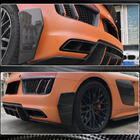 Audi R8 2015– Aizmugurējā bufera splitteri V1 (2015-2020, Oglekļa šķiedra) foto 4