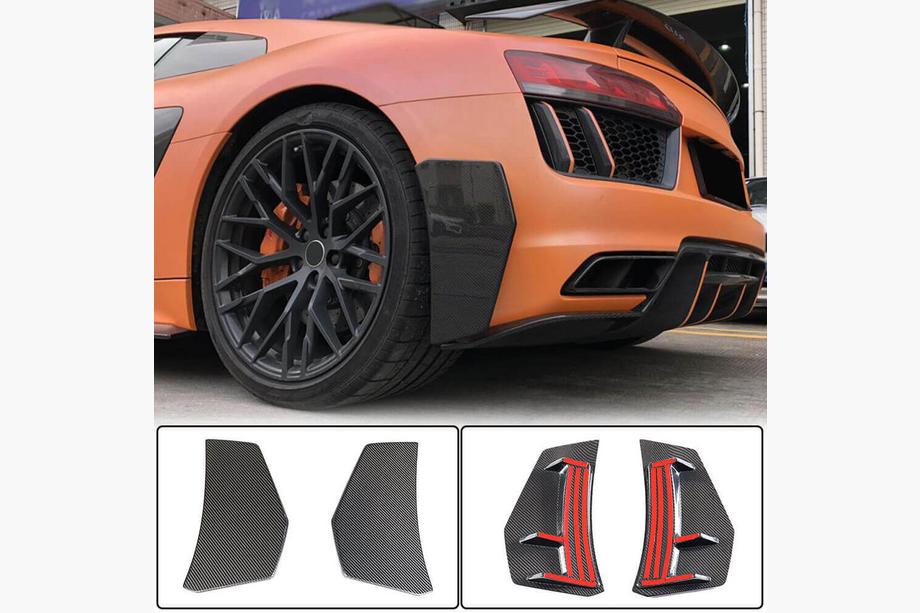 Audi R8 2015– Aizmugurējā bufera splitteri V1 (2015-2020, Oglekļa šķiedra) Image