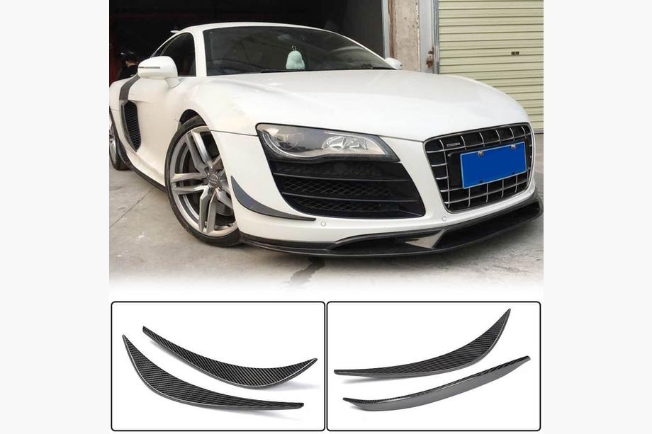 Audi R8 2006–2015 Priekšējā bampera uzlikas (oglekļa šķiedra) Foto 1