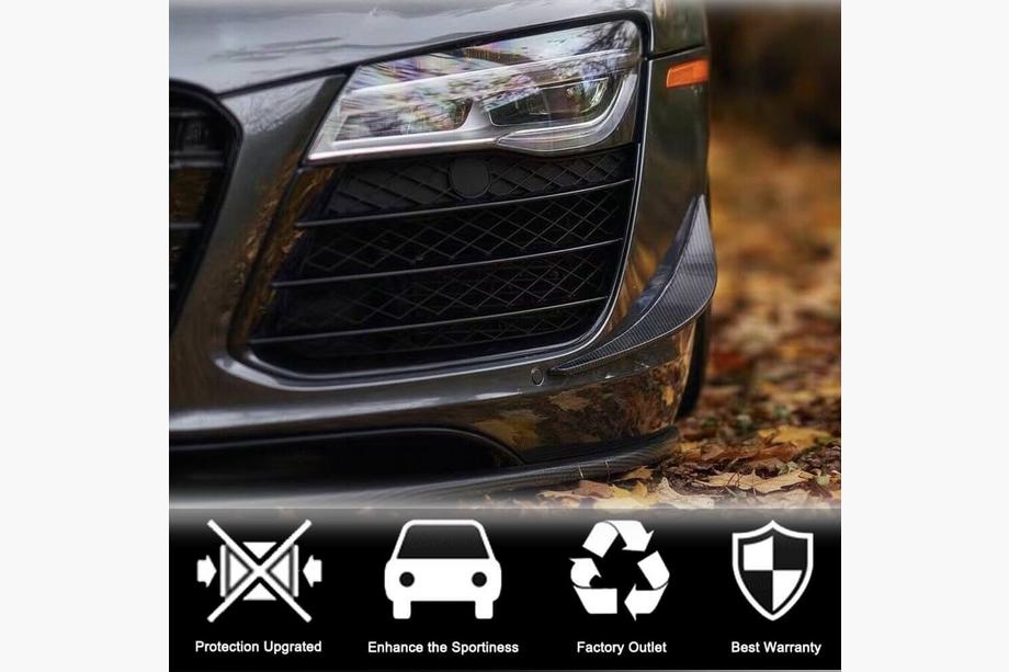 Audi R8 2006–2015 Priekšējā bampera uzlikas (oglekļa šķiedra) Foto 3