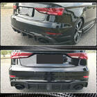 Audi A3 2012–2020 Aizmugurējā bufera difuzors (oglekļa šķiedra) (ar LED bremžu lukturi) V2 foto 3