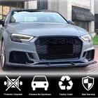 Audi A3 2012–2020 Priekšējā bampera lūpa V3 (RS3 Sedan 2017-2020, oglekļa šķiedra) foto 2