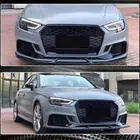 Audi A3 2012–2020 Priekšējā bampera lūpa V3 (RS3 Sedan 2017-2020, oglekļa šķiedra) foto 3