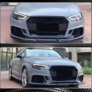 Priekšējā bampera lūpa V3 (RS3 Sedan 2017-2020, oglekļa šķiedra) Audi A3 2012–2020 foto 3