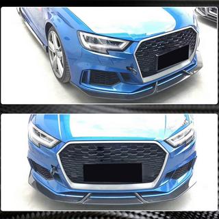 Priekšējā bampera lūpa V3 (RS3 Sedan 2017-2020, oglekļa šķiedra) Audi A3 2012–2020 foto 4