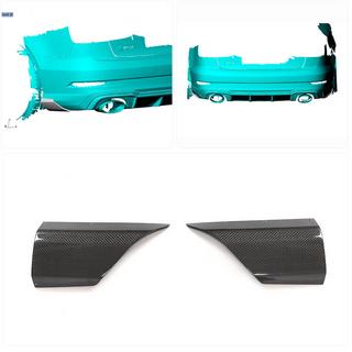 Aizmugurējā bampera Flap uzlikas (RS3 Sedan 2017-2019, oglekļa šķiedra) Audi A3 2012–2020 foto 2