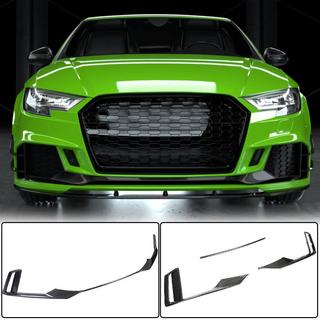 Priekšējā bampera lūpas uzlikas V1 (RS3 Sedan 2017-2020, oglekļa šķiedra) Audi A3 2012–2020 foto 1