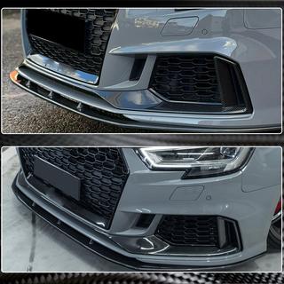 Priekšējā bampera lūpas uzlikas V1 (RS3 Sedan 2017-2020, oglekļa šķiedra) Audi A3 2012–2020 foto 4
