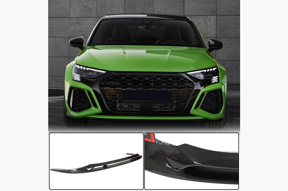 Audi A3 2020– Priekšējā bampera lip uzlika Lip (RS Sedan, oglekļa šķiedra) Image