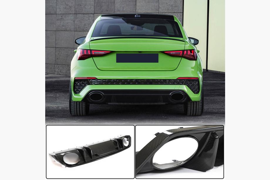 Audi A3 2020– Aizmugurējā bufera difuzors (RS Sedan, oglekļa šķiedra) Image