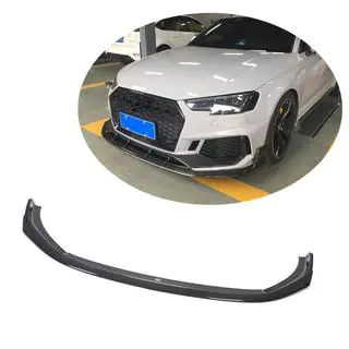 Priekšējā bampera lūpa Lip V1 (RS4 Avant 2019-2021, oglekļa šķiedra) foto 1