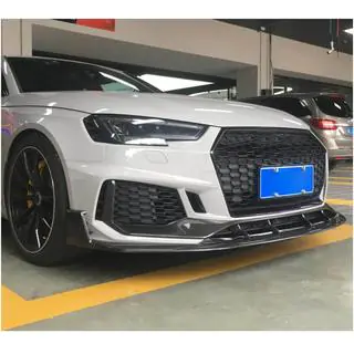 Priekšējā bampera lūpa Lip V1 (RS4 Avant 2019-2021, oglekļa šķiedra) foto 3