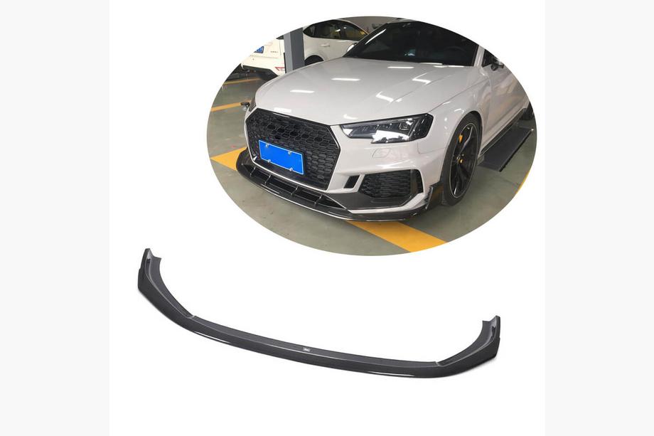 Audi A4 B9 2015–2024 Priekšējā bampera lūpa Lip V1 (RS4 Avant 2019-2021, oglekļa šķiedra) Image