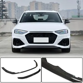 Priekšējā bampera lūpas spoileris Lip V2 (RS4 Avant 2019-2021, oglekļa šķiedra) foto 1