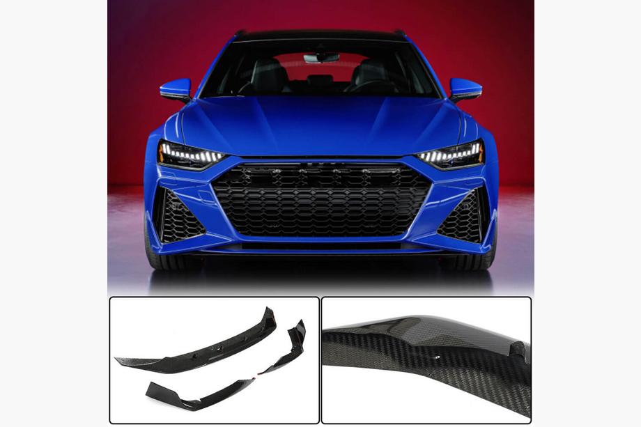 Audi A6 C8 2018–2025 Priekšējā bampera lūpa Lip (RS6, oglekļa šķiedra) Image