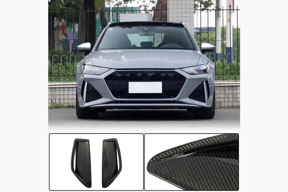 Audi A6 C8 2018–2025 Priekšējā bufera lūpa (RS6, oglekļa šķiedra) Image
