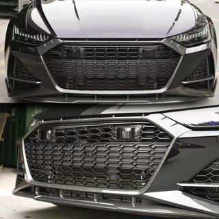 Radiatora režģa apmale (RS6, oglekļa šķiedra) Audi A6 C8 2018–2025 foto 2
