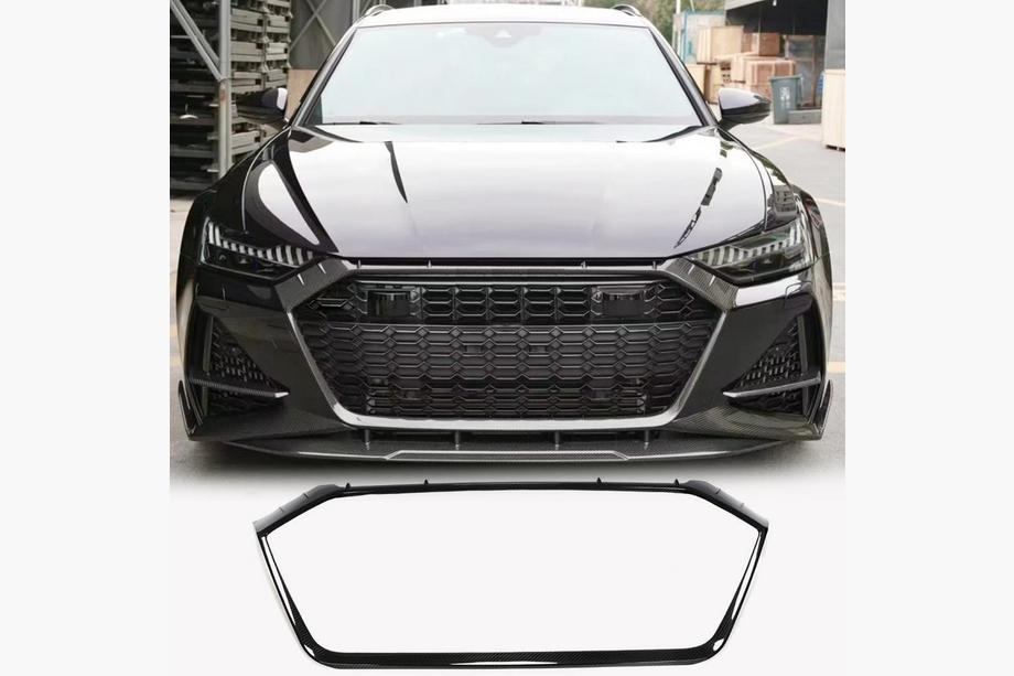 Audi A6 C8 2018–2025 Radiatora režģa apmale (RS6, oglekļa šķiedra) Image