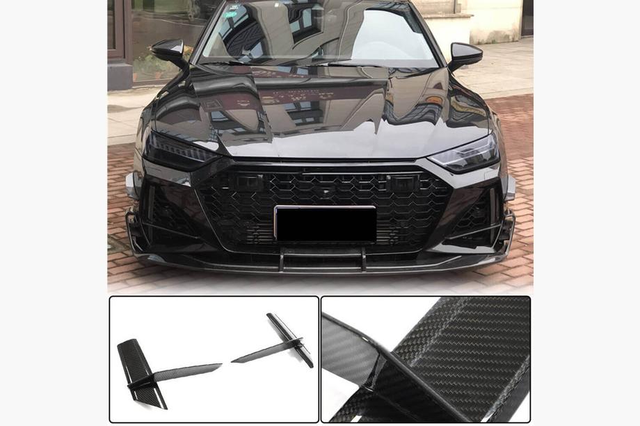Audi A7 2018– Priekšējā bufera gaisa ieplūdes apdares uzlikas V1 (RS7 2018-2022, sausais karbons) Image