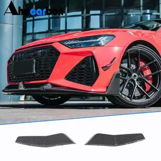 Priekšējā bampera gaisa ieplūžu uzlikas V2 (RS7 2018-2022, Dry Carbon) foto 1