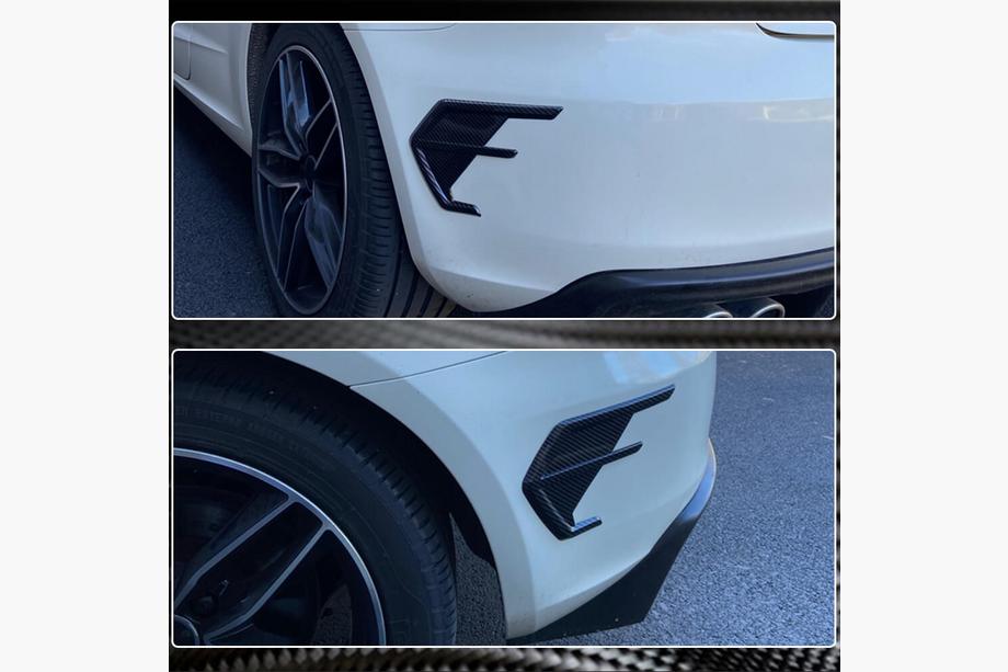 Audi A7 2018– Aizmugurējā bufera ventilācijas atveru uzlikas (RS7 2018-2022, sausais karbons) Foto 5