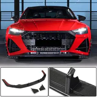 Priekšējā bufera lūpa Lip V1 (RS7 2018-2022, sausais oglekļa šķiedras) foto 1