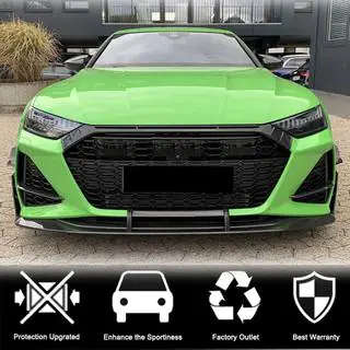 Priekšējā bufera lūpa Lip V1 (RS7 2018-2022, sausais oglekļa šķiedras) foto 3