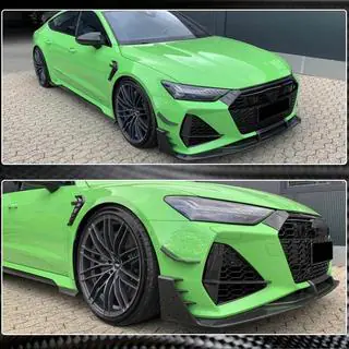 Priekšējā bufera lūpa Lip V1 (RS7 2018-2022, sausais oglekļa šķiedras) foto 4