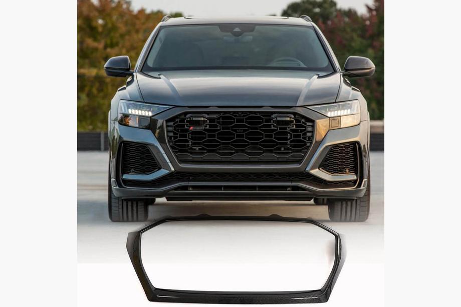 Audi Q8 2018– Radiatora režģa apmale (RSQ8, oglekļa šķiedra) Image