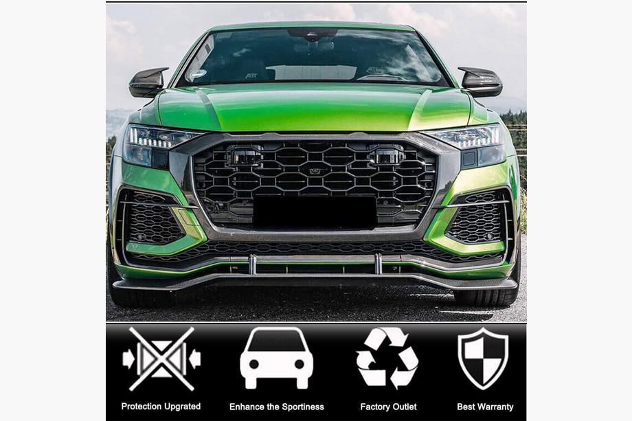 Audi Q8 2018– Spoguļu uzlikas (2018-2023, oglekļa šķiedra, bez joslas maiņas asistenta) Foto 2