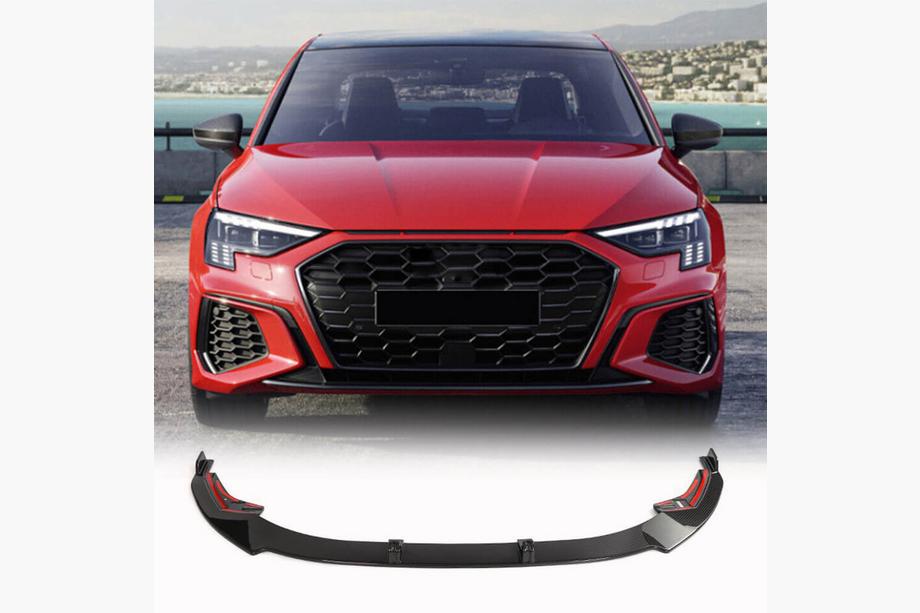 Audi A3 2020– Priekšējā bampera lūpa Lip (S-Line Sedan 2020-2023, oglekļa šķiedra) Image