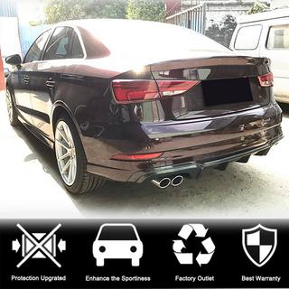 Aizmugurējā bampera difuzors V5 (S-Line Sedan 2017-2020, oglekļa šķiedra) Audi A3 2012–2020 foto 2