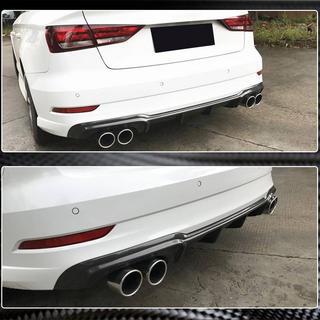 Aizmugurējā bampera difuzors V5 (S-Line Sedan 2017-2020, oglekļa šķiedra) Audi A3 2012–2020 foto 4