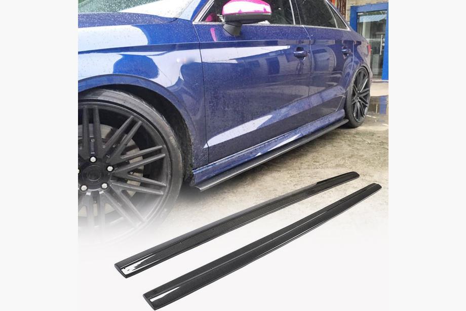 Audi A3 2012–2020 Sānu sliekšņi V3 (S-Line Sedan, oglekļa šķiedra) Image