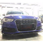 Audi A3 2012–2020 Priekšējā bampera lūpa Lip V1 (S-Line 2012-2016 HB, karbons) foto 2