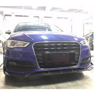 Priekšējā bampera lūpa Lip V1 (S-Line 2012-2016 HB, karbons) Audi A3 2012–2020 foto 2