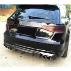 Audi A3 2012–2020 Aizmugurējā bampera difuzors V1 (S-Line HB 2012-2016, Carbon) foto 3