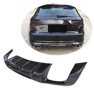 Aizmugurējā bampera difuzors V1 (S-Line HB 2012-2016, Carbon) Audi A3 2012–2020 foto 1