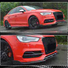Audi A3 2012–2020 Priekšējā bampera lūpa Lip V3 (S-Line Sedan 2012-2016, oglekļa šķiedra) foto 4