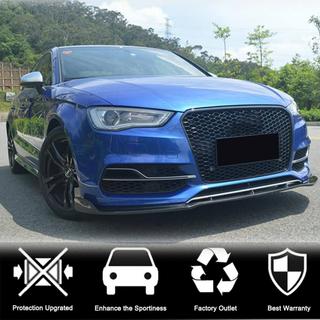 Priekšējā bampera lūpa Lip V3 (S-Line Sedan 2012-2016, oglekļa šķiedra) Audi A3 2012–2020 foto 2