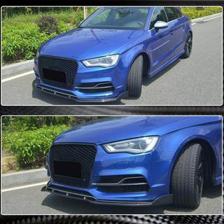 Priekšējā bampera lūpa Lip V3 (S-Line Sedan 2012-2016, oglekļa šķiedra) Audi A3 2012–2020 foto 3