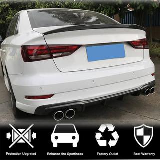 Aizmugurējā bampera difuzors V4 (S-Line Sedan 2017-2020, oglekļa šķiedra) Audi A3 2012–2020 foto 2