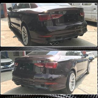 Aizmugurējā bampera difuzors V4 (S-Line Sedan 2017-2020, oglekļa šķiedra) Audi A3 2012–2020 foto 4