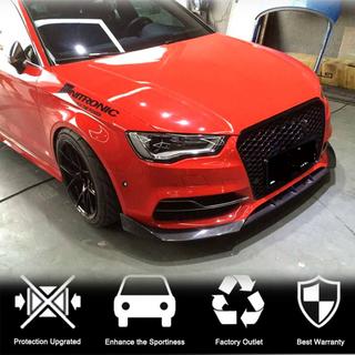 Priekšējā bampera lūpa Lip V2 (S-Line Sedan 2012-2016, oglekļa šķiedra) Audi A3 2012–2020 foto 2